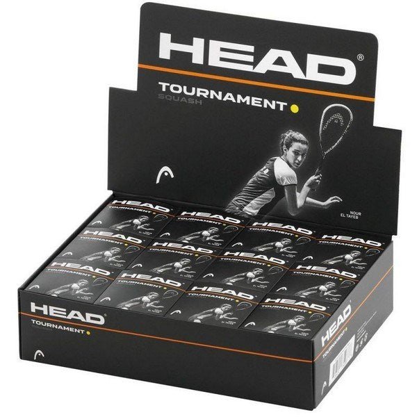 Head Tournament Squash Balls - Single Yellow Dot - Box Of 12 - ABC School Supplies