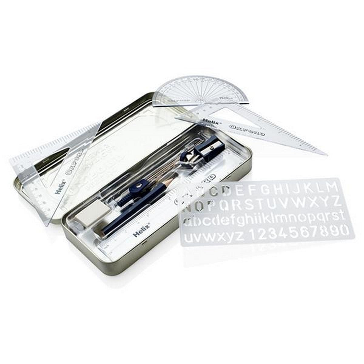 Helix Oxford Maths Set With Storage Tin - ABC School Supplies