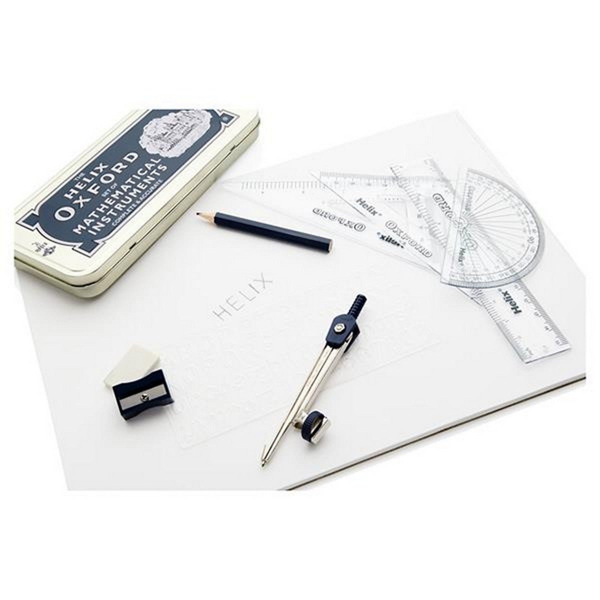 Helix Oxford Maths Set With Storage Tin - ABC School Supplies