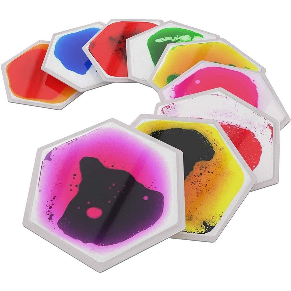 Hexagonal Liquid Tiles Set of 9 - ABC School Supplies