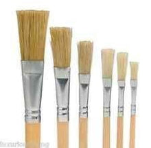 Hog Bristle Flat Tip Size 10 Long Handle Brushes Pack of 10 - ABC School Supplies
