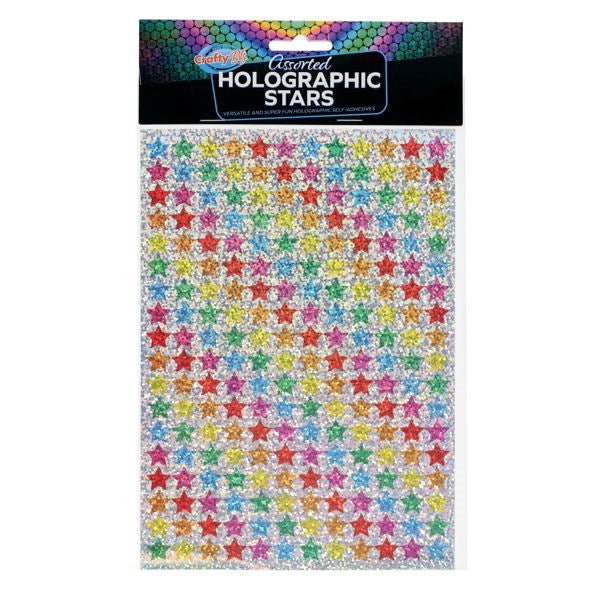 Holographic Stickers - Small Stars - ABC School Supplies