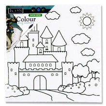 **Icon 100X100mm Colour My Canvas - Castle - ABC School Supplies