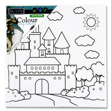 **Icon 100X100mm Colour My Canvas - Castle - ABC School Supplies