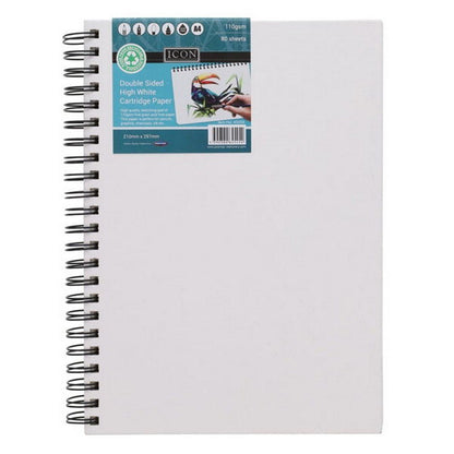 **Icon A4 110gsm Spiral Sketch Pad 80 Sheets - ABC School Supplies