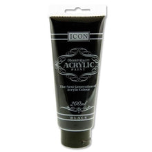 Icon Acrylic Paint 200Ml - Black - ABC School Supplies