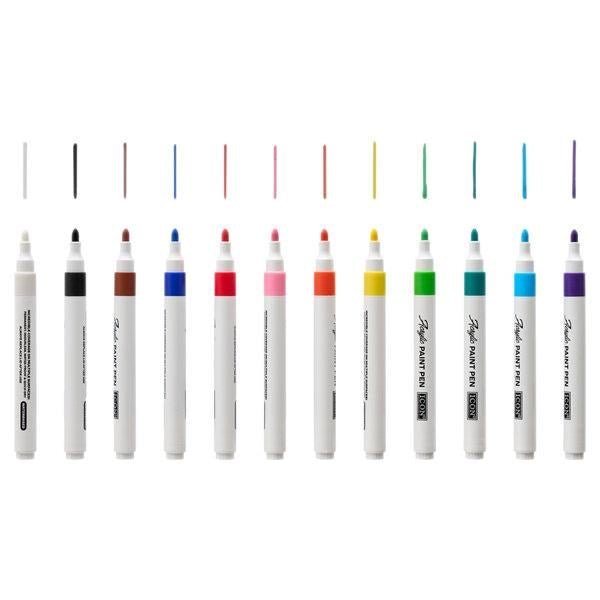 Icon Acrylic Paint Pens Pack Of 12 - ABC School Supplies