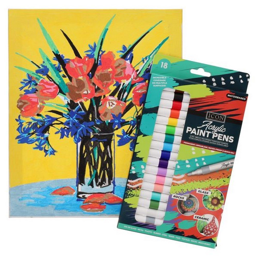 Icon Acrylic Paint Pens Pack Of 18 - ABC School Supplies