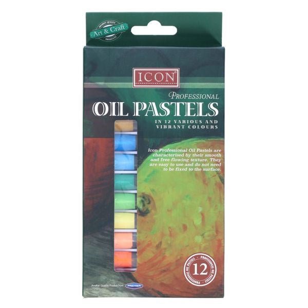 Icon Box 12 Professional Oil Pastels - ABC School Supplies
