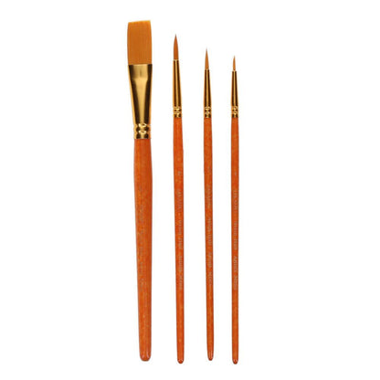 Icon Brush Set In Wallet of 4pcs - Golden Taklon - ABC School Supplies