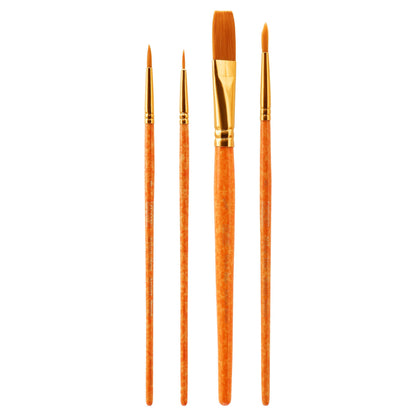 Icon Brush Set In Wallet of 4pcs - Golden Taklon - ABC School Supplies