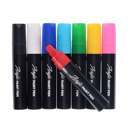 Icon Chisel Tip Acrylic Paint Pens 15mm Pack of 8 - ABC School Supplies