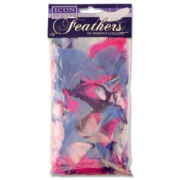 Icon Craft 12G Bag Feathers - Pastel - ABC School Supplies
