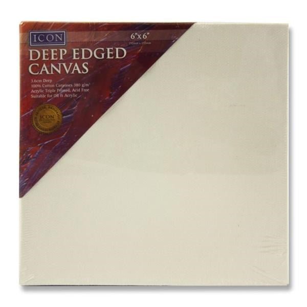 Icon Deep Edged Canvas 380Gm2 - 6"X6" - ABC School Supplies