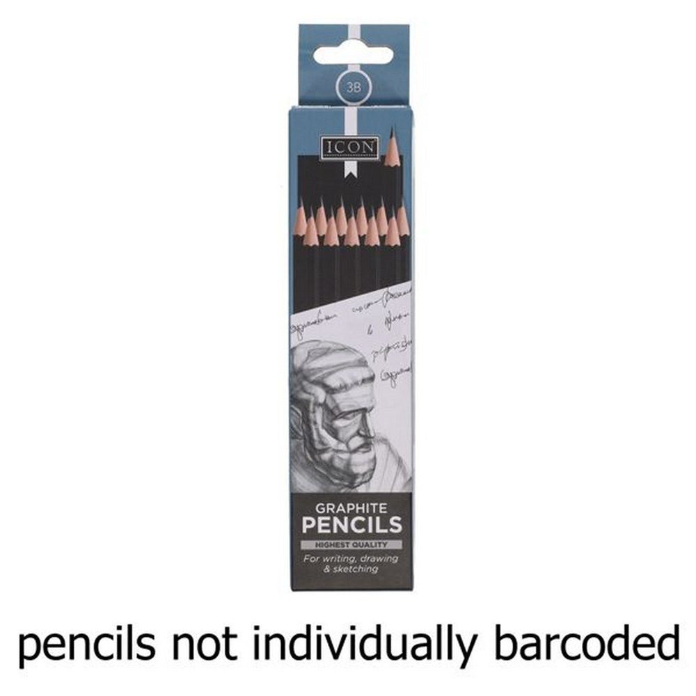 Icon Graphite Pencils 3B Box Of 12 - ABC School Supplies