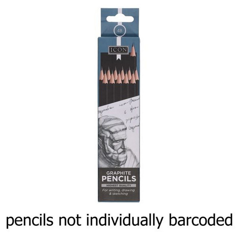 Icon Graphite Pencils 4B Box Of 12 - ABC School Supplies