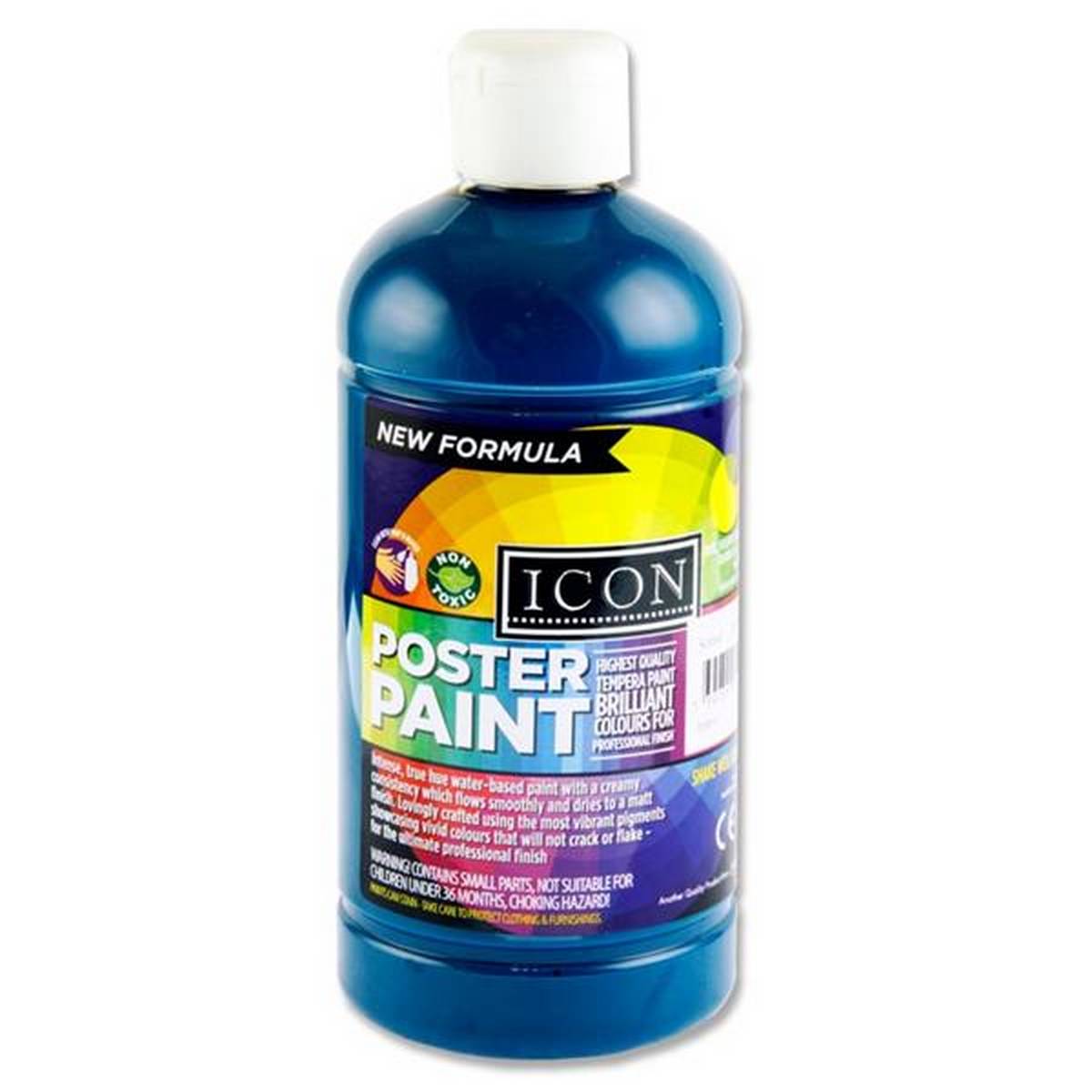 Icon Poster Paint 500Ml - Turquoise - ABC School Supplies