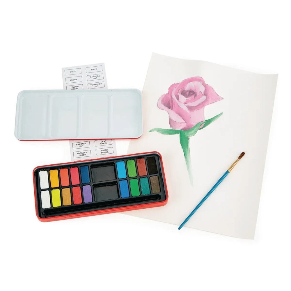 Icon Watercolour Tin - 18 Block - ABC School Supplies
