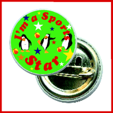 **I'm a Sports Star Button Badges - ABC School Supplies