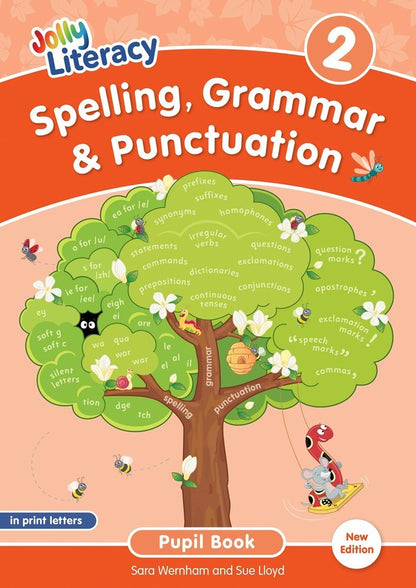 Jolly Literacy - Spelling, Grammar & Punctuation Pupil Book 2 - In Print Letters- New Edition - ABC School Supplies