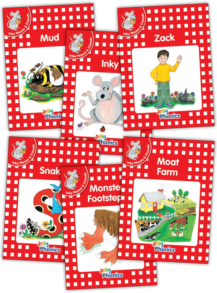 Jolly Phonics Decodable Readers Level 1 (Red Level) Inky & Friends - ABC School Supplies