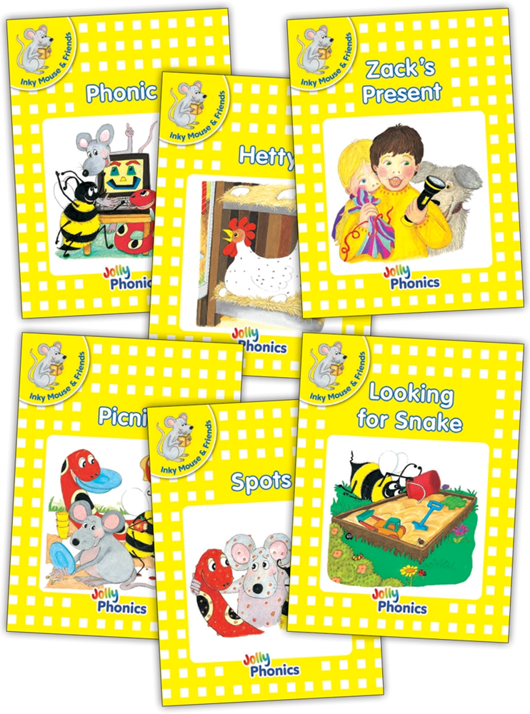 Jolly Phonics Decodable Readers Level 2 (Yellow Level) Inky & Friends - ABC School Supplies