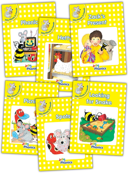 Jolly Phonics Decodable Readers Level 2 (Yellow Level) Inky & Friends - ABC School Supplies
