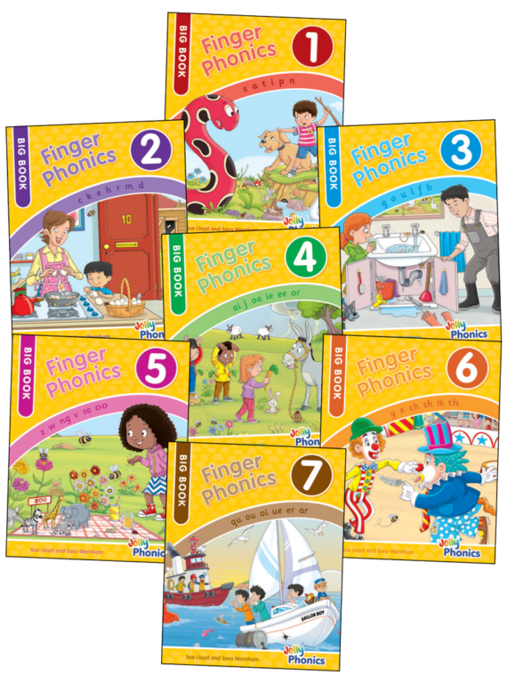 Jolly Phonics Finger Phonics Big Books 1 - 7 - ABC School Supplies
