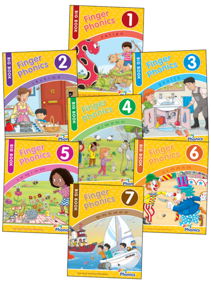 Jolly Phonics Finger Phonics Big Books 1 - 7 - ABC School Supplies