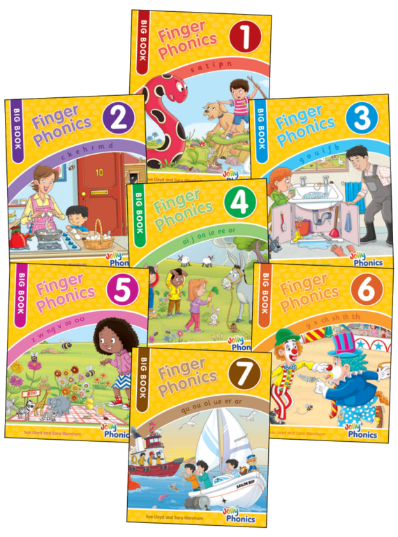 Jolly Phonics Finger Phonics Big Books 1 - 7 - ABC School Supplies