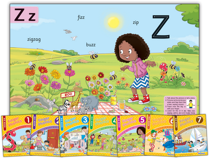 Jolly Phonics Finger Phonics Big Books 1 - 7 - ABC School Supplies