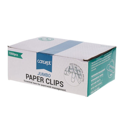 Jumbo Paper Clips 50mm Pack of 1000 - ABC School Supplies