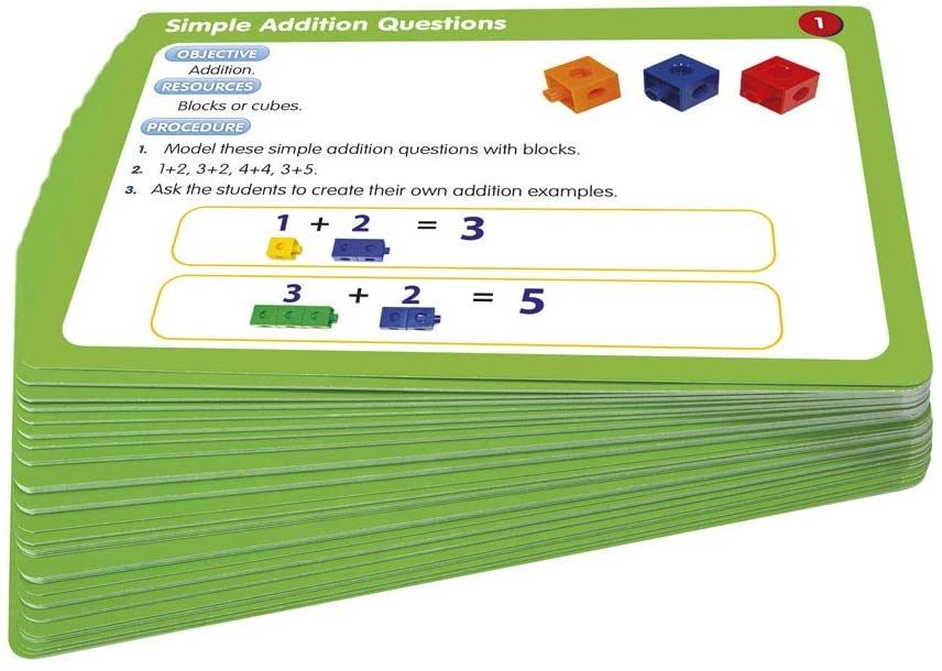 Junior Learning 50 Link Cube Activity Cards - ABC School Supplies