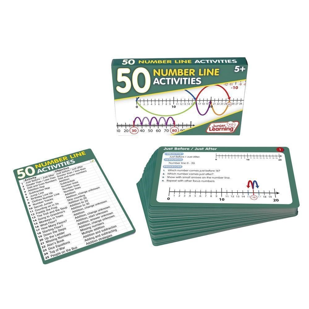 Junior Learning 50 Number Line Activities - ABC School Supplies