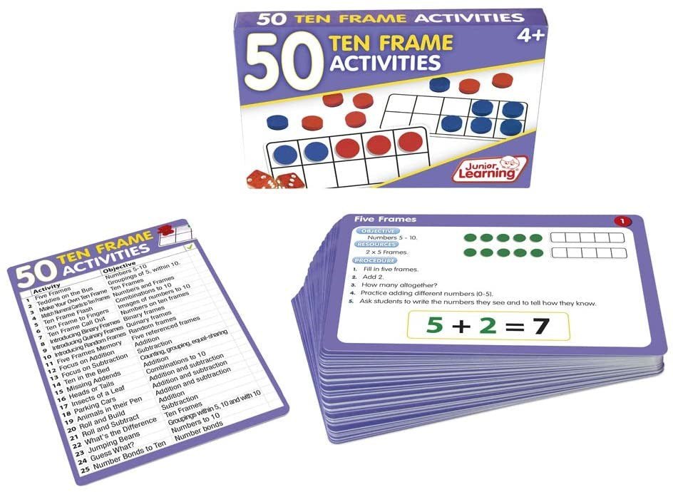 Junior Learning 50 Ten Frame Activities - ABC School Supplies