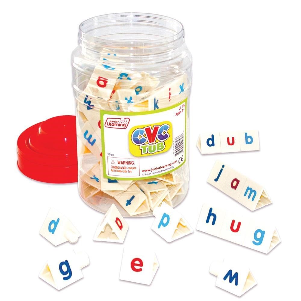 Junior Learning Cvc Tri-Blocks Tub - ABC School Supplies