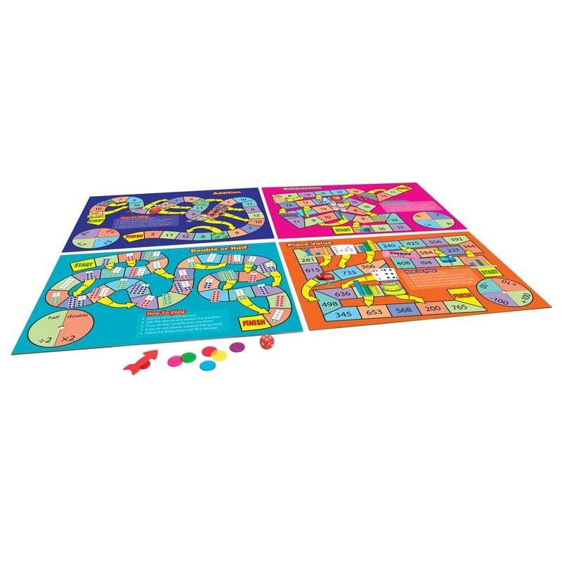 Junior Learning Maths Board Game Set Of 4 - ABC School Supplies