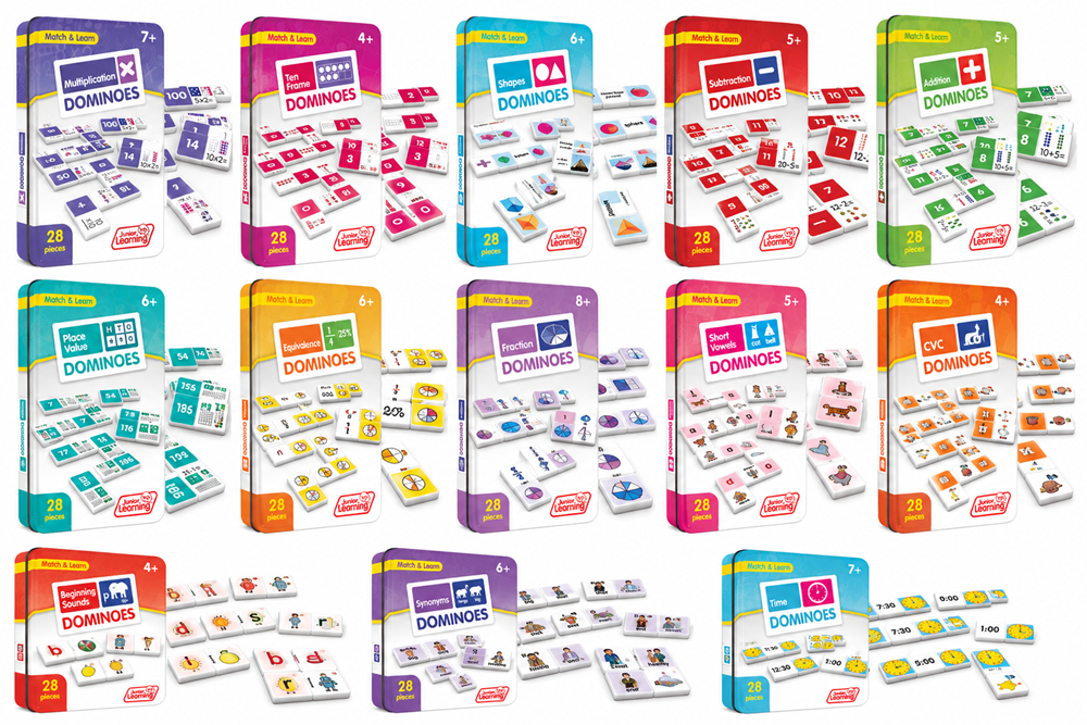 Junior Learning Maths Dominos Complete Kit - ABC School Supplies