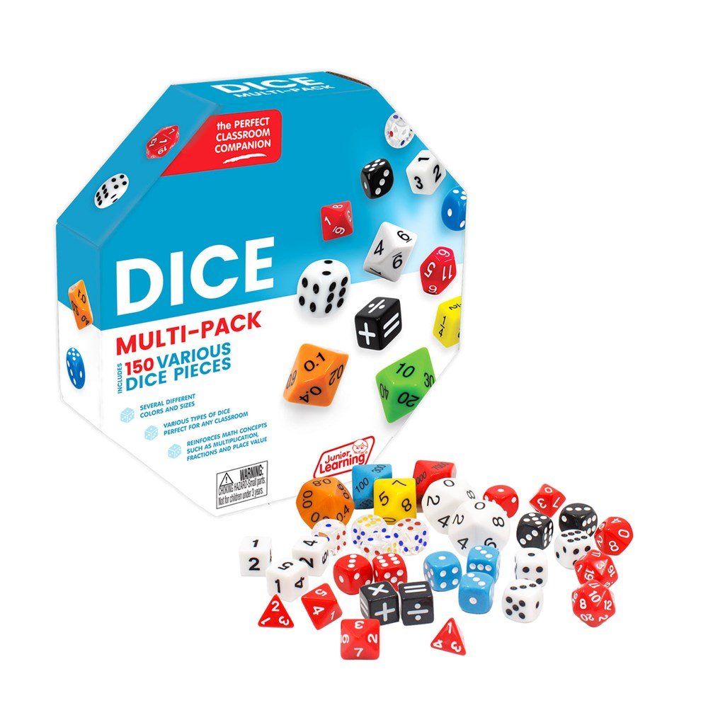 Junior Learning Multipack of Dice 150pcs - ABC School Supplies