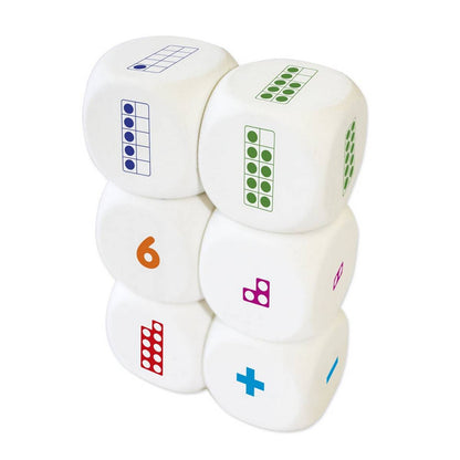 Junior Learning Number Dice Set Of 6 - ABC School Supplies