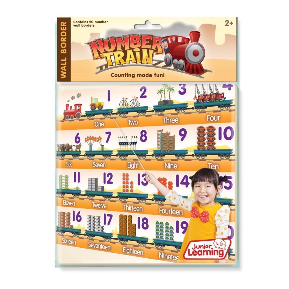 Junior Learning Number Train Wall Border - ABC School Supplies