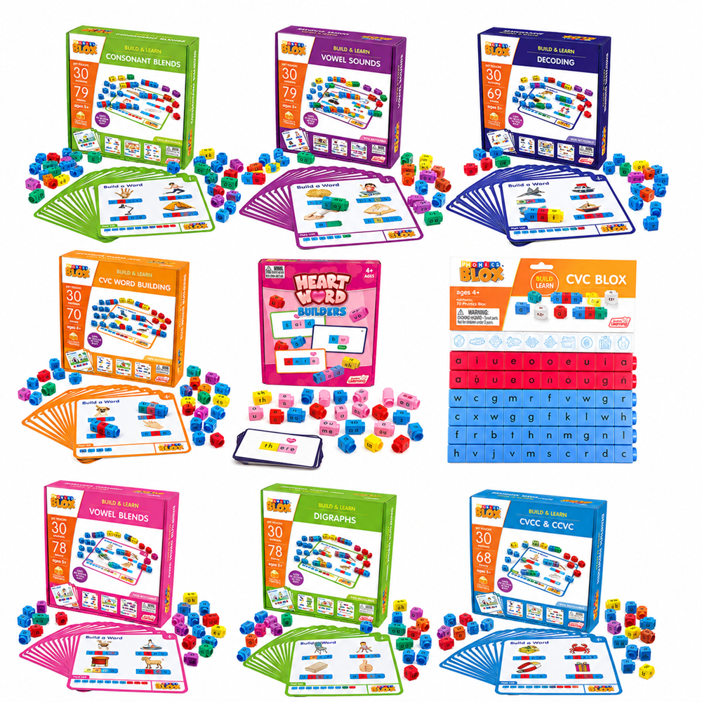 Junior Learning Phonics Blocks Complete Kit - ABC School Supplies