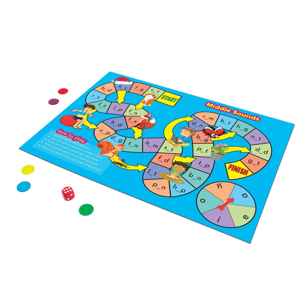 Junior Learning Phonics Board Games Set of 4 - ABC School Supplies