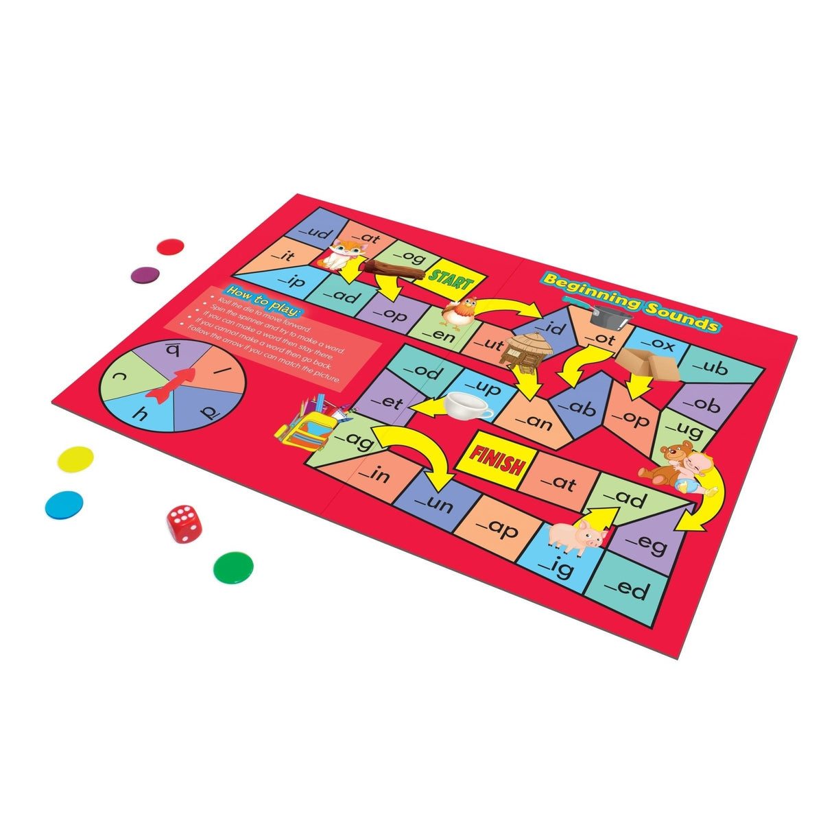 Junior Learning Phonics Board Games Set of 4 - ABC School Supplies
