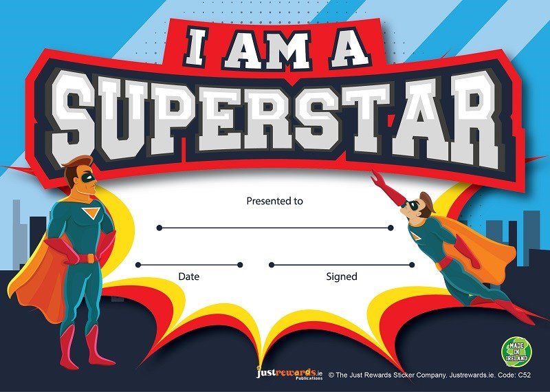**Just Rewards Certificates I Am A Superstar - ABC School Supplies