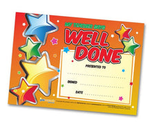 **Just Rewards Certificates My Teacher Say's Well Done - ABC School Supplies