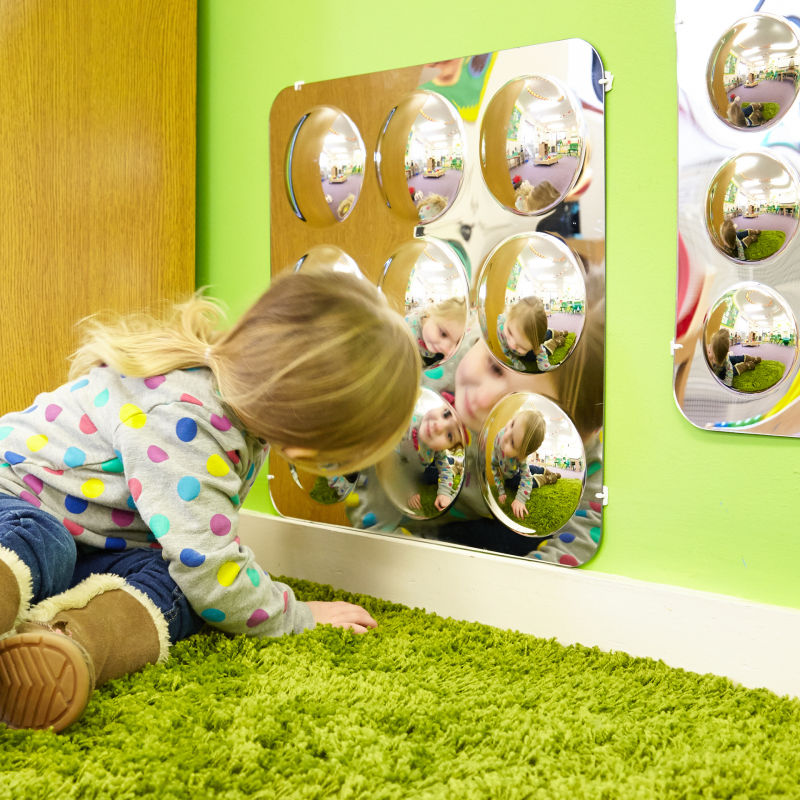 Large 16-Domed Acrylic Mirror Panel - 490mm - ABC School Supplies