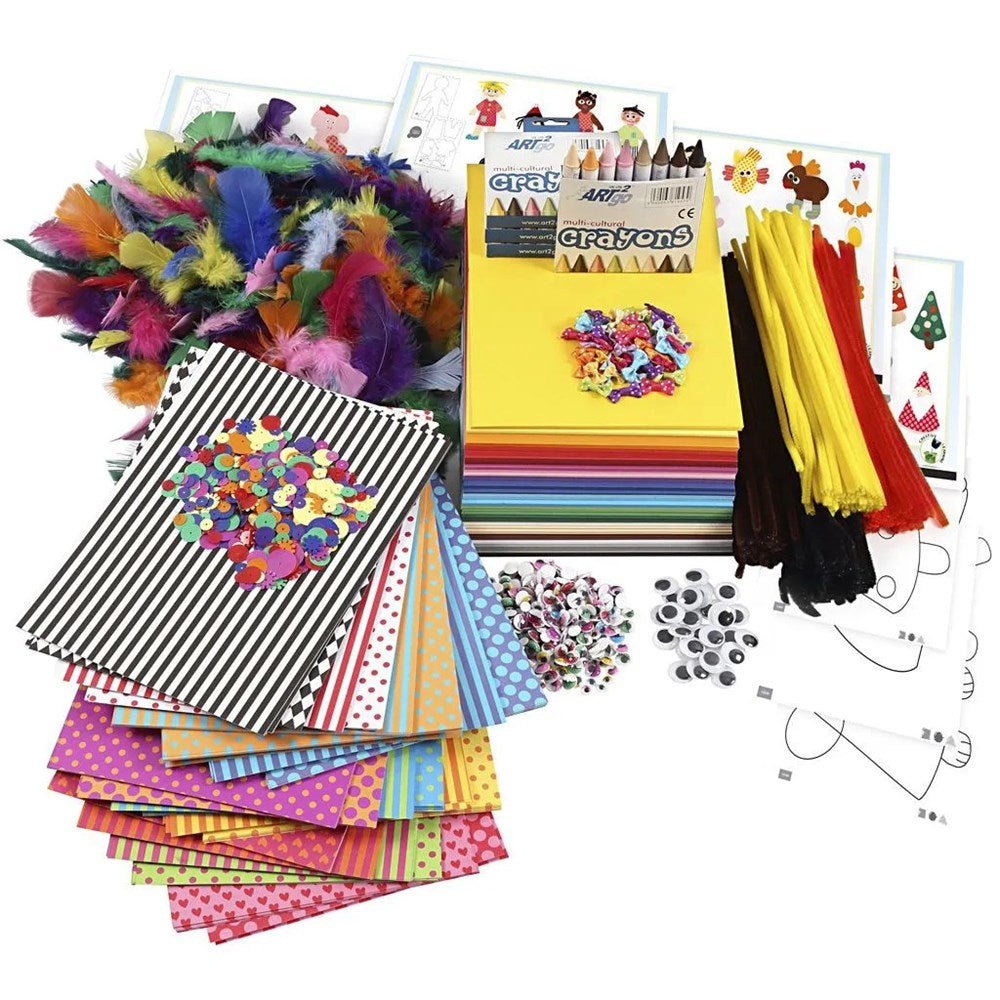 Large Creative Pack of Materials and Templates - ABC School Supplies