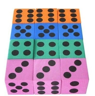 Large Eva Dice Set Of 12 - ABC School Supplies