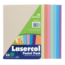 Lasercol A4 Activity Paper Assorted Pastel Colours (Pack Of 100 Sheets) - ABC School Supplies